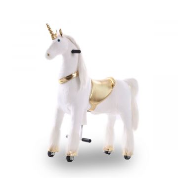 Berghofftoys unicorn rijdend speelgoed goud groot